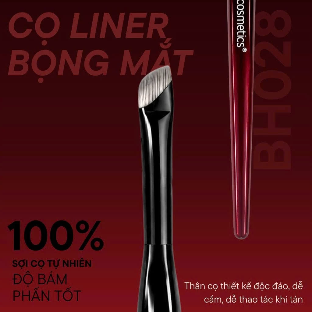 Cọ Trang Điểm Vẽ Bọng Mắt -Tém Mày-Kẻ Mắt Bh Cosmetics Large Angled Liner Brush BH028